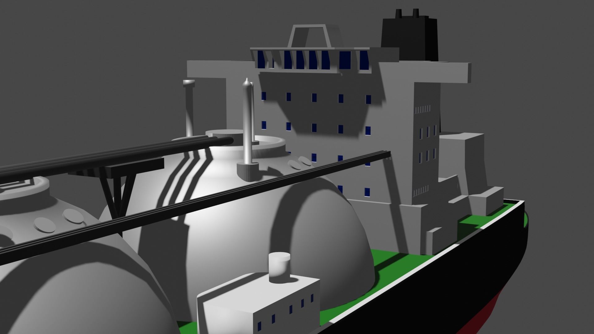 LNG Ship Low-poly 3D model_16