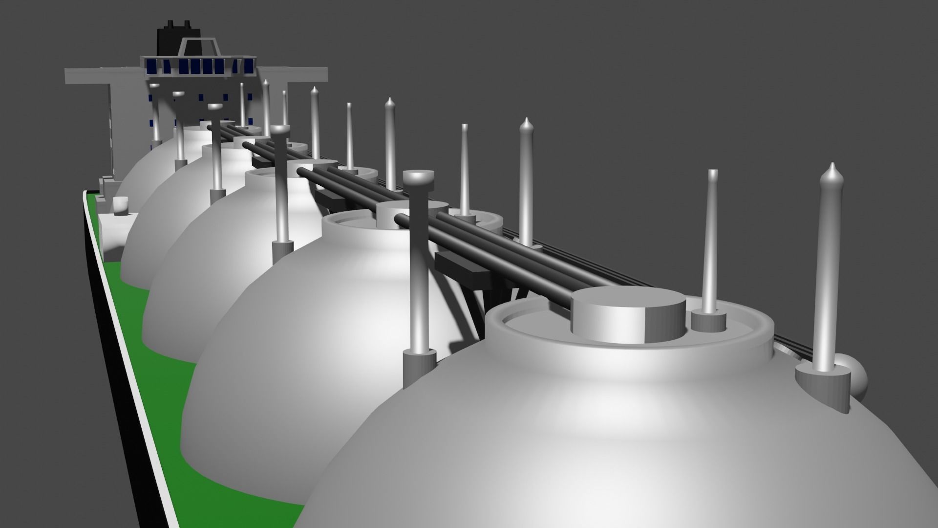 LNG Ship Low-poly 3D model_8