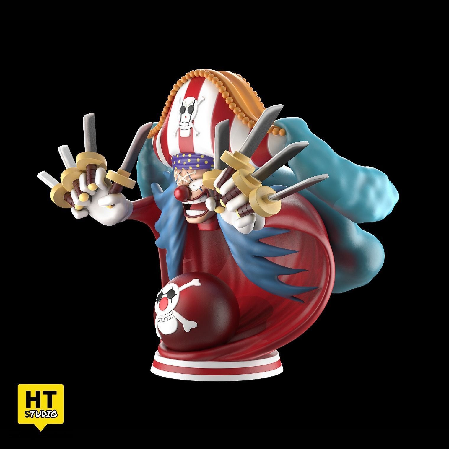 Buggy the clown One Piece 3D model 3D printable | CGTrader