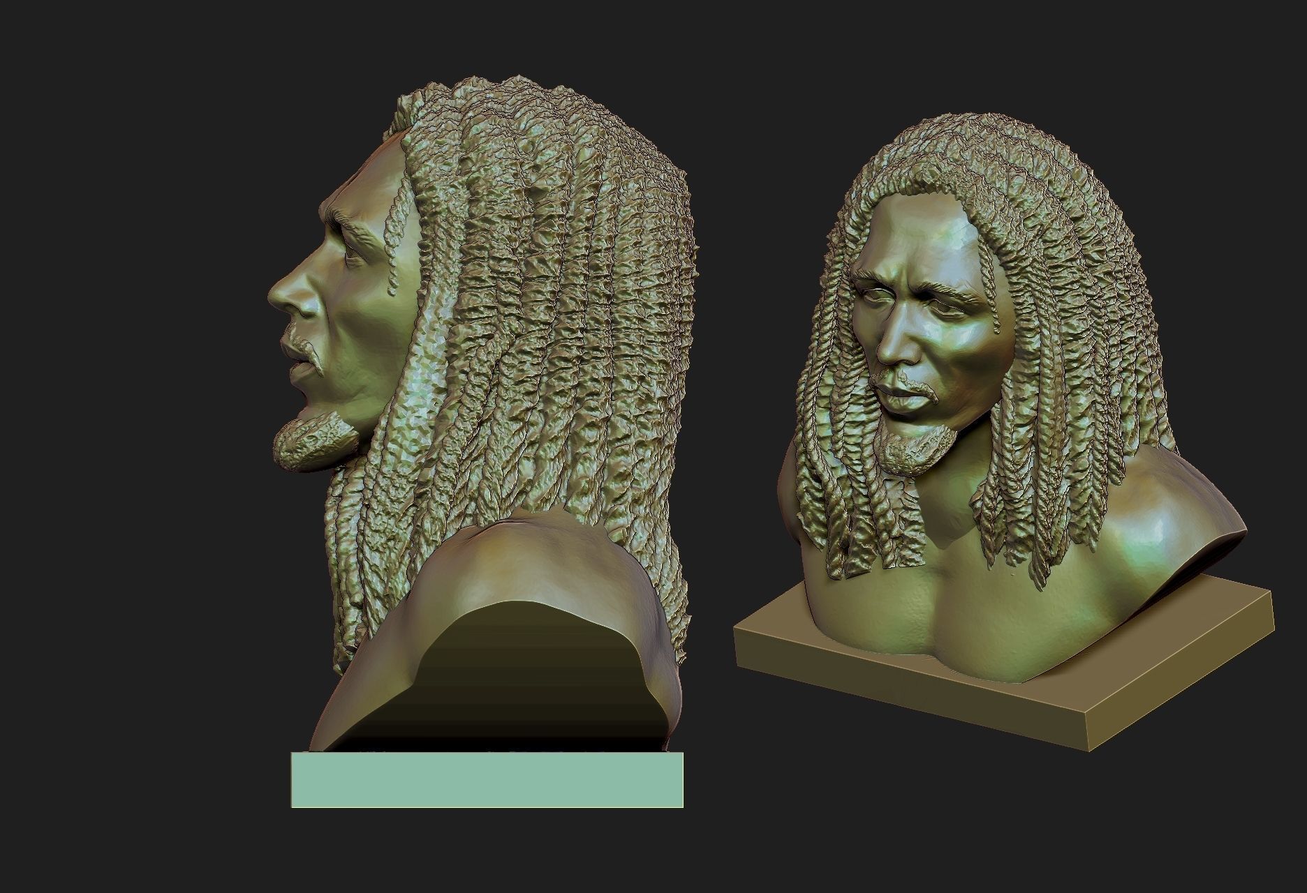 Bob Marley 3D print model_2