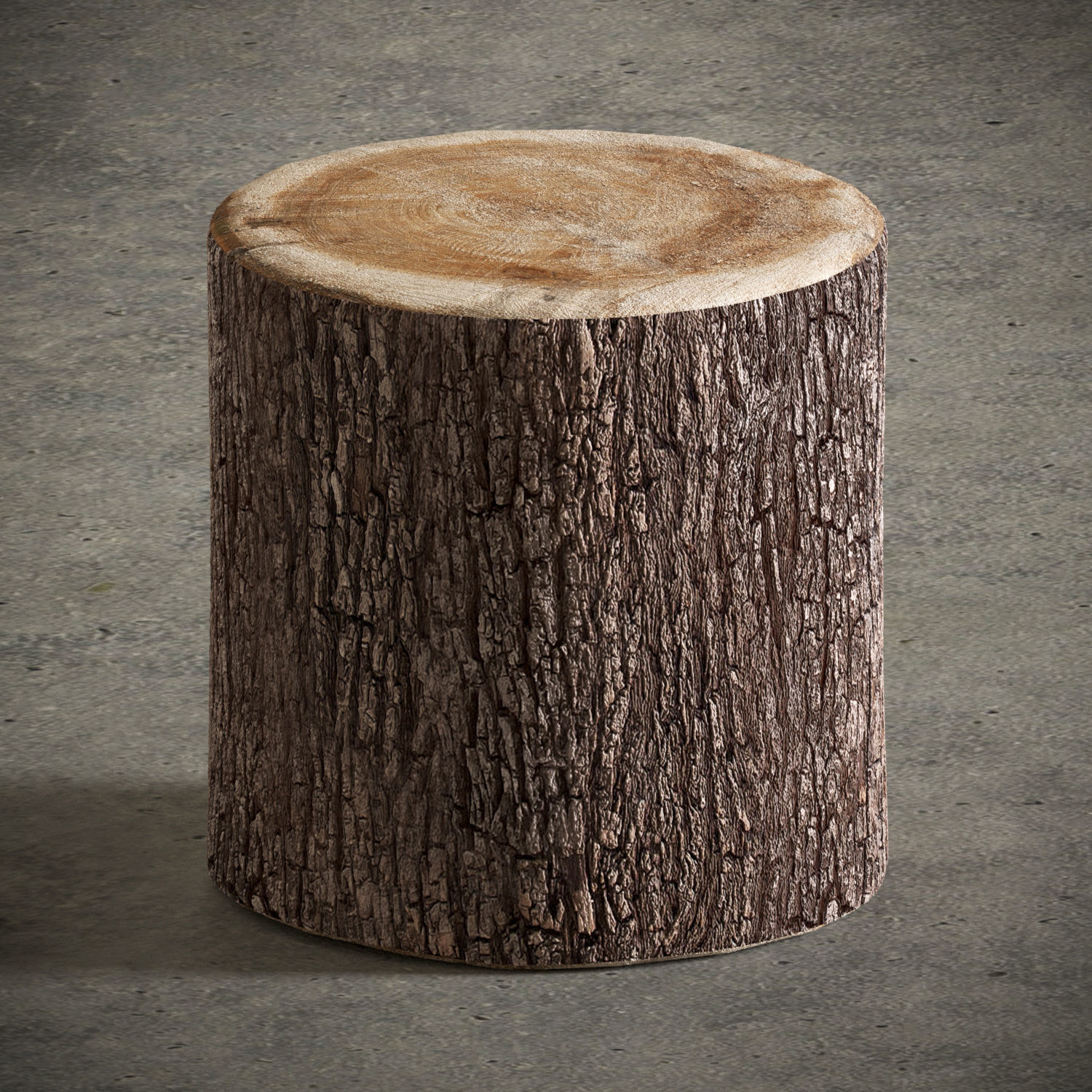 Tree Stump Side Table 3D model_1
