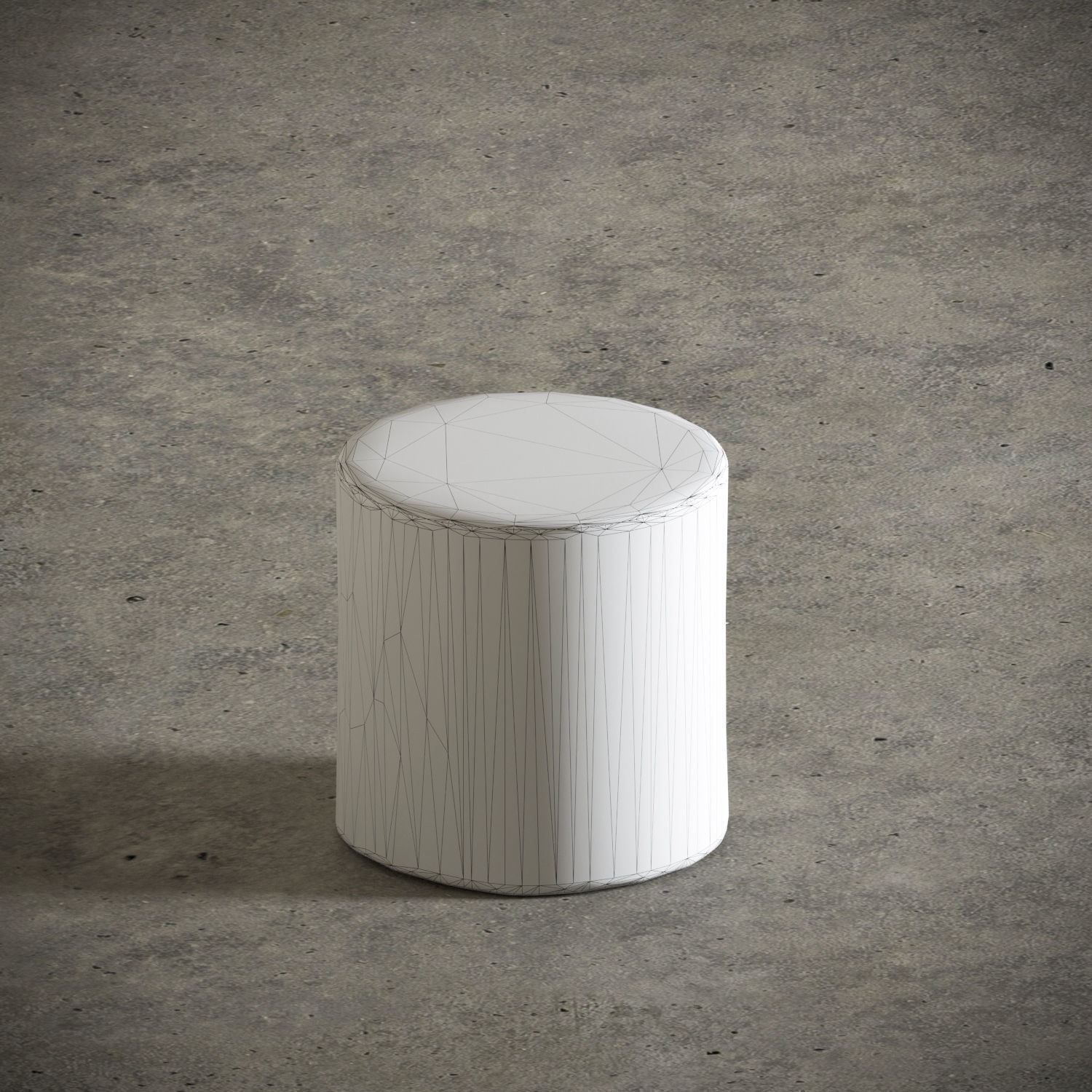 Tree Stump Side Table 3D model_4