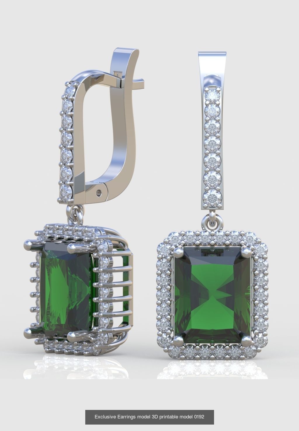 Ring Bracelet Earring and Pendant Set 3D printable model 0022 3D Model Collection_7