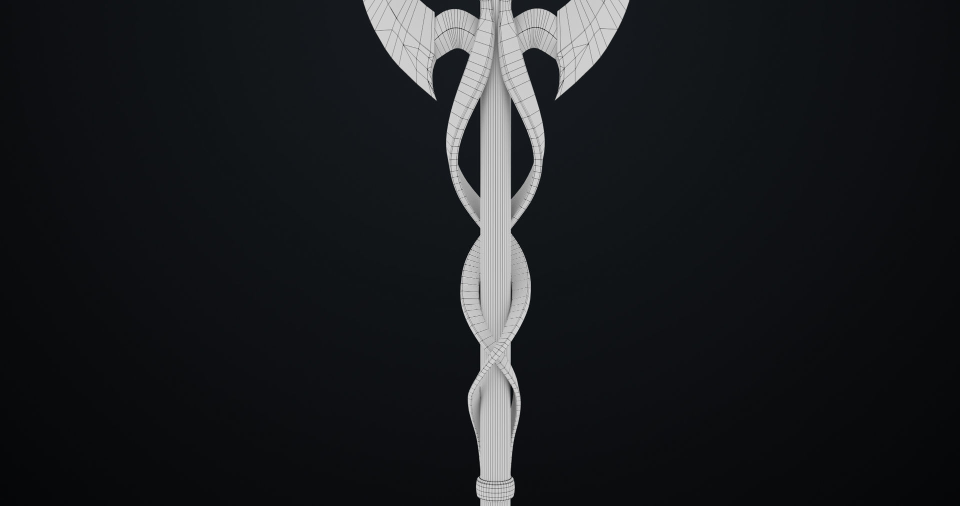 Fantasy Trident 02 All PBR Unity UE Textures Included Low-poly 3D model_19
