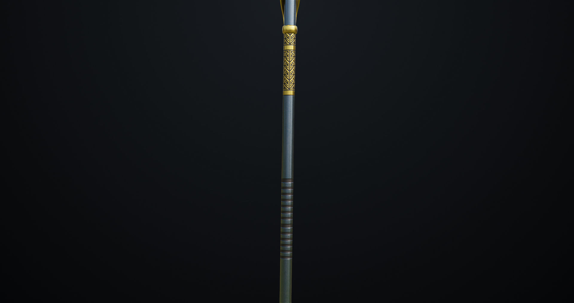 Fantasy Trident 02 All PBR Unity UE Textures Included Low-poly 3D model_8