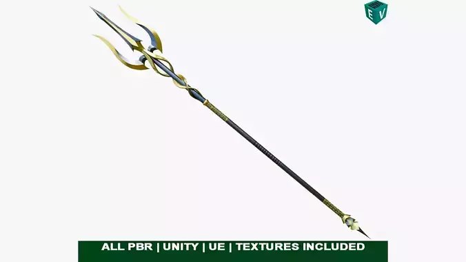 Fantasy Trident 02 All PBR Unity UE Textures Included
