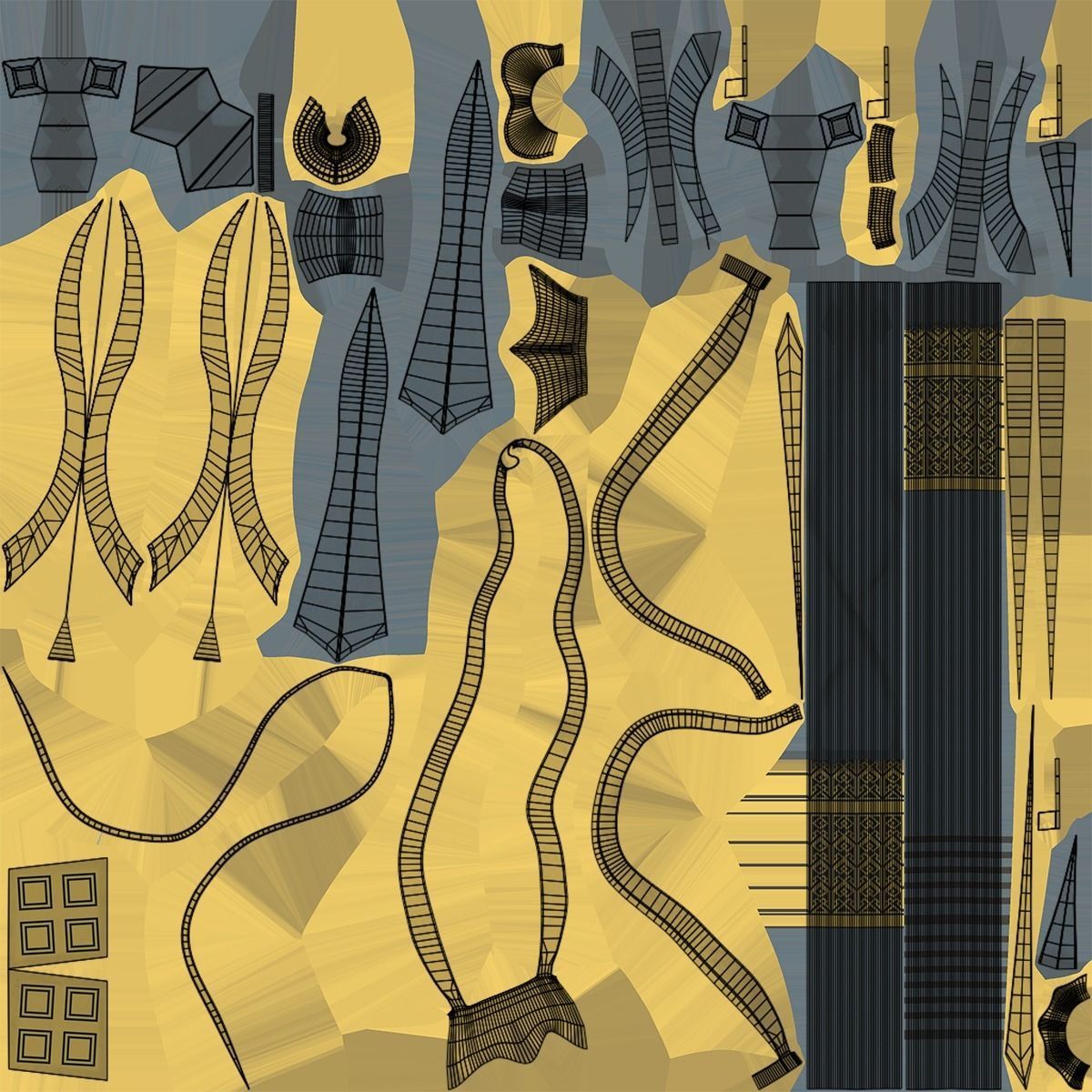 Fantasy Trident 02 All PBR Unity UE Textures Included Low-poly 3D model_22