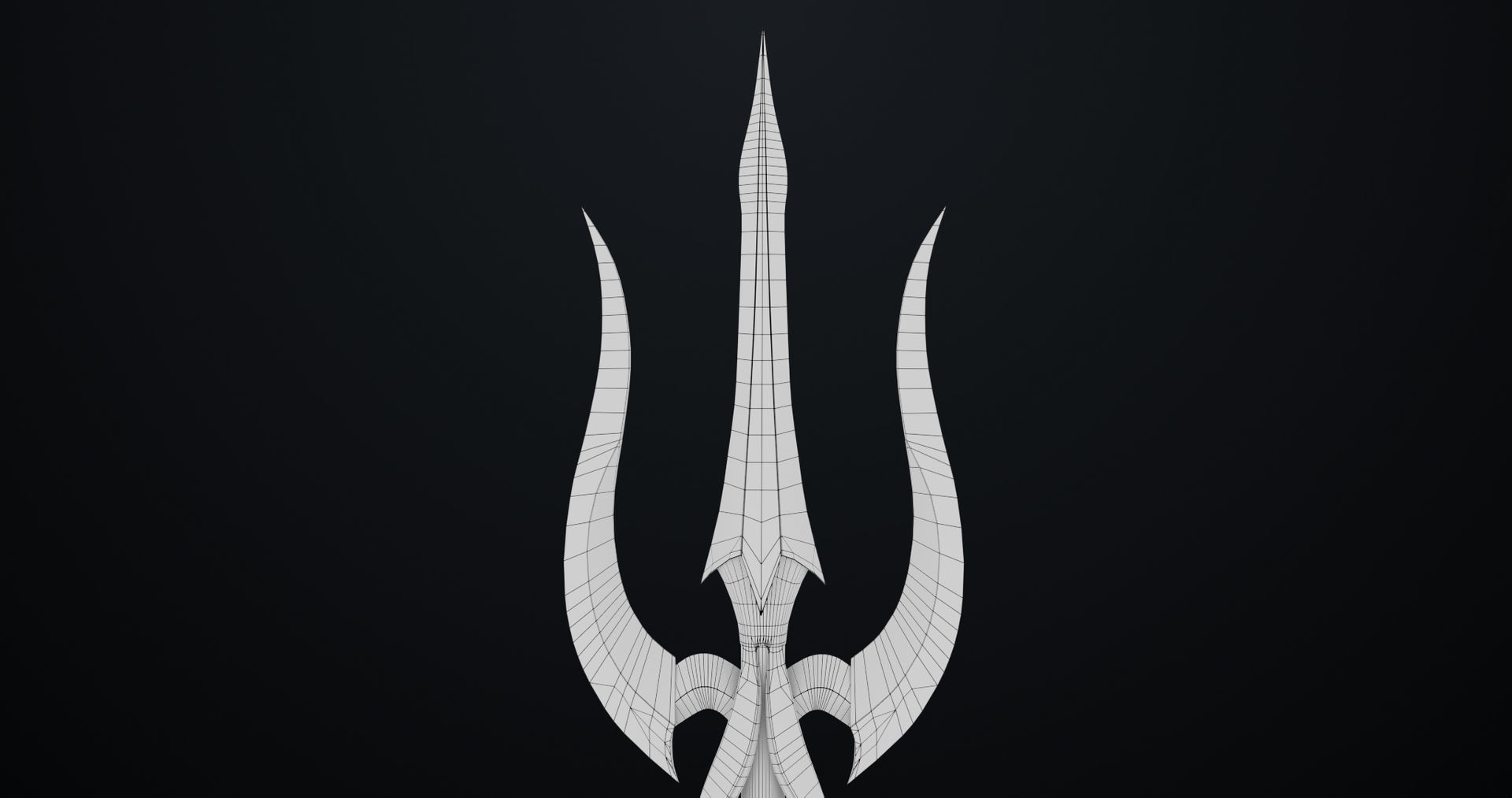 Fantasy Trident 02 All PBR Unity UE Textures Included Low-poly 3D model_18