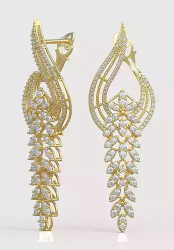 Earring 3D model 3D printable model 0193-14