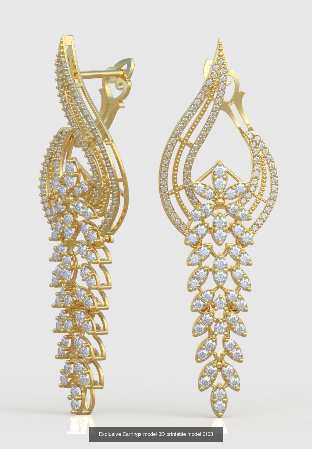 Ring Bracelet Earring and Pendant Set 3D printable model 0023 3D Model Collection_6