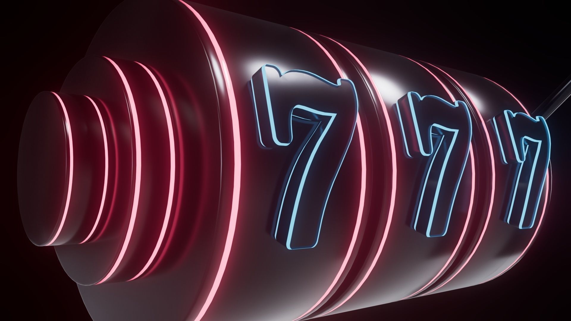 Casino Neon Slots 3D model_2