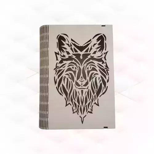 Jewelry box with fox pattern laser cutting design 3D print model