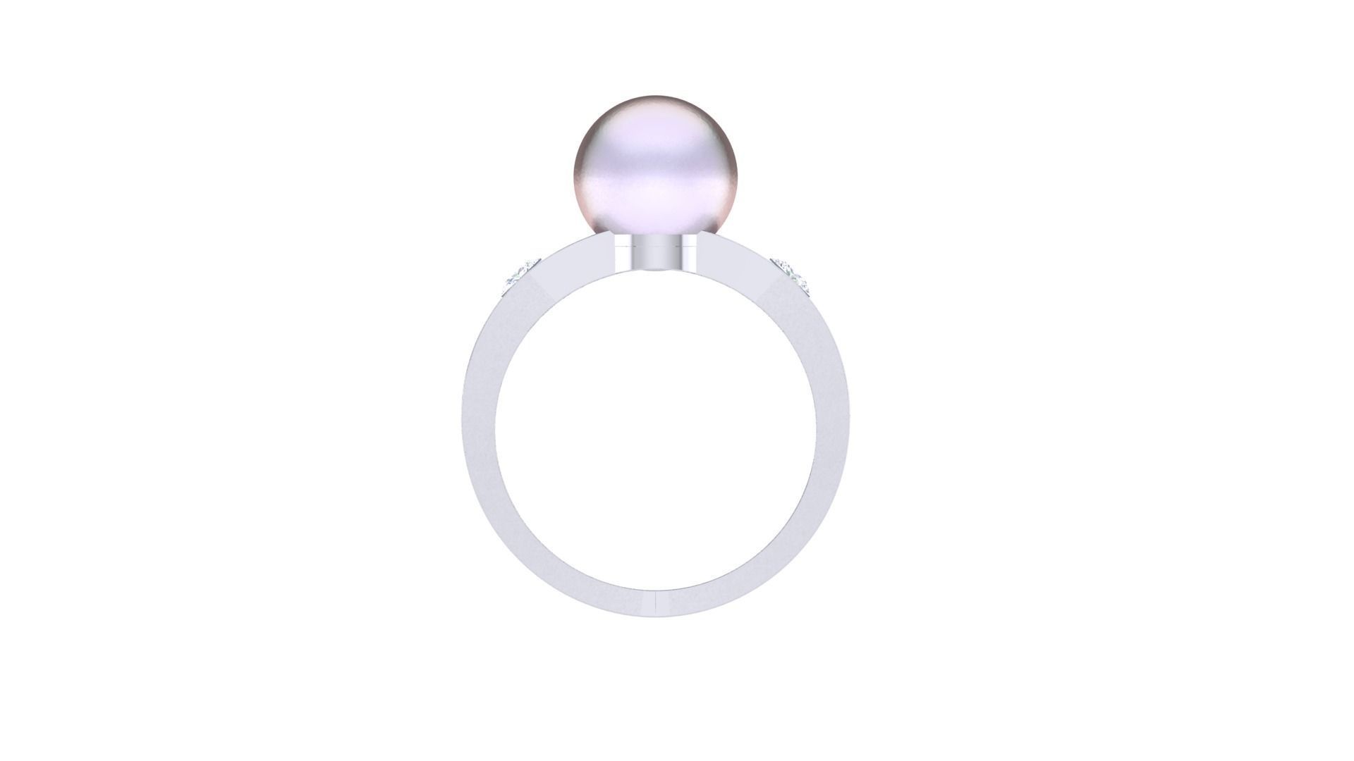 Solitaire Engagement Wedding Opal Stone Ring 3D print model_2