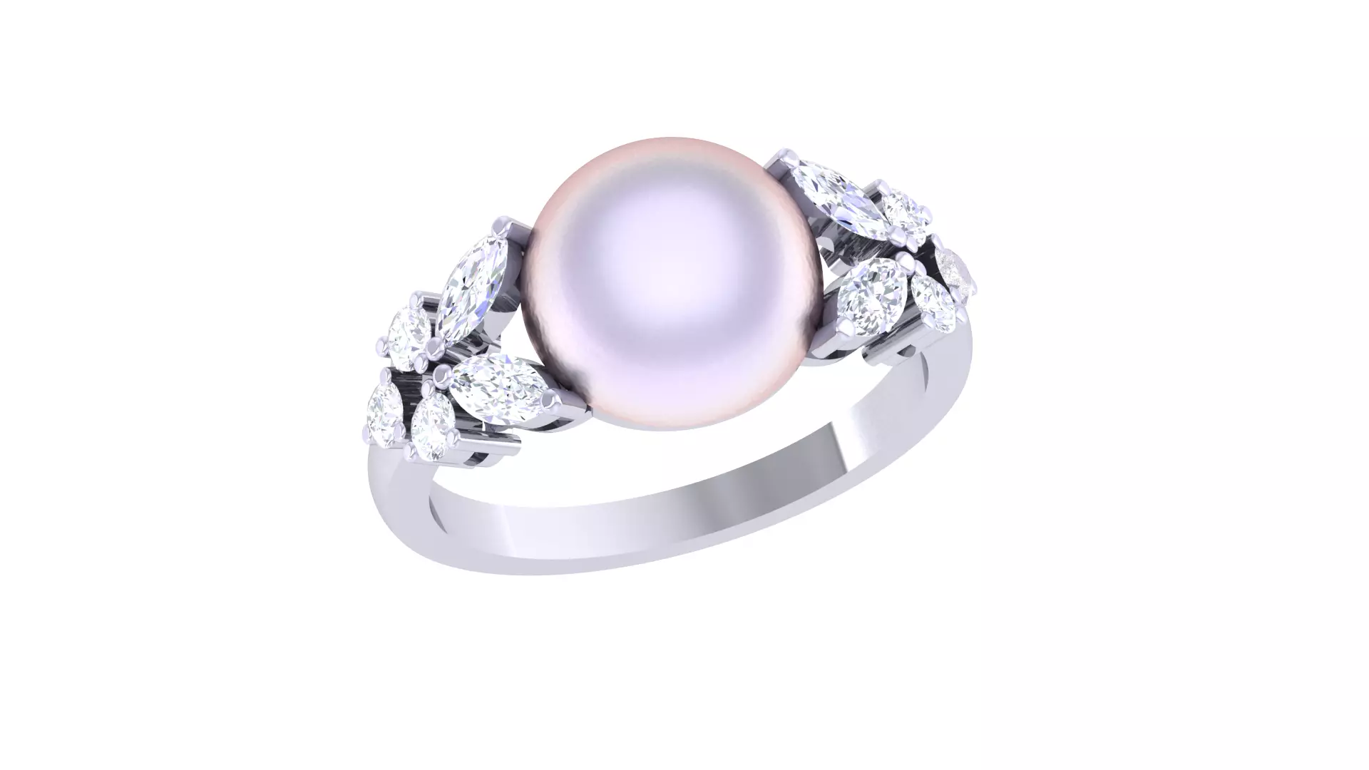 Solitaire Engagement Wedding Opal Stone Ring 3D print model_0
