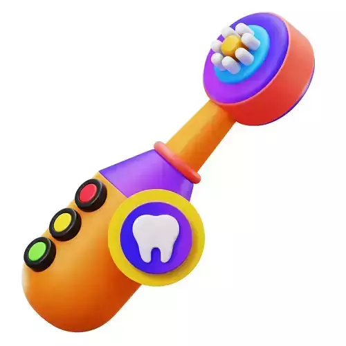 Electric Toothbrush 3D Icon