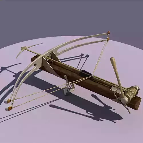 Arballista bow and arrow Low-poly 3D model