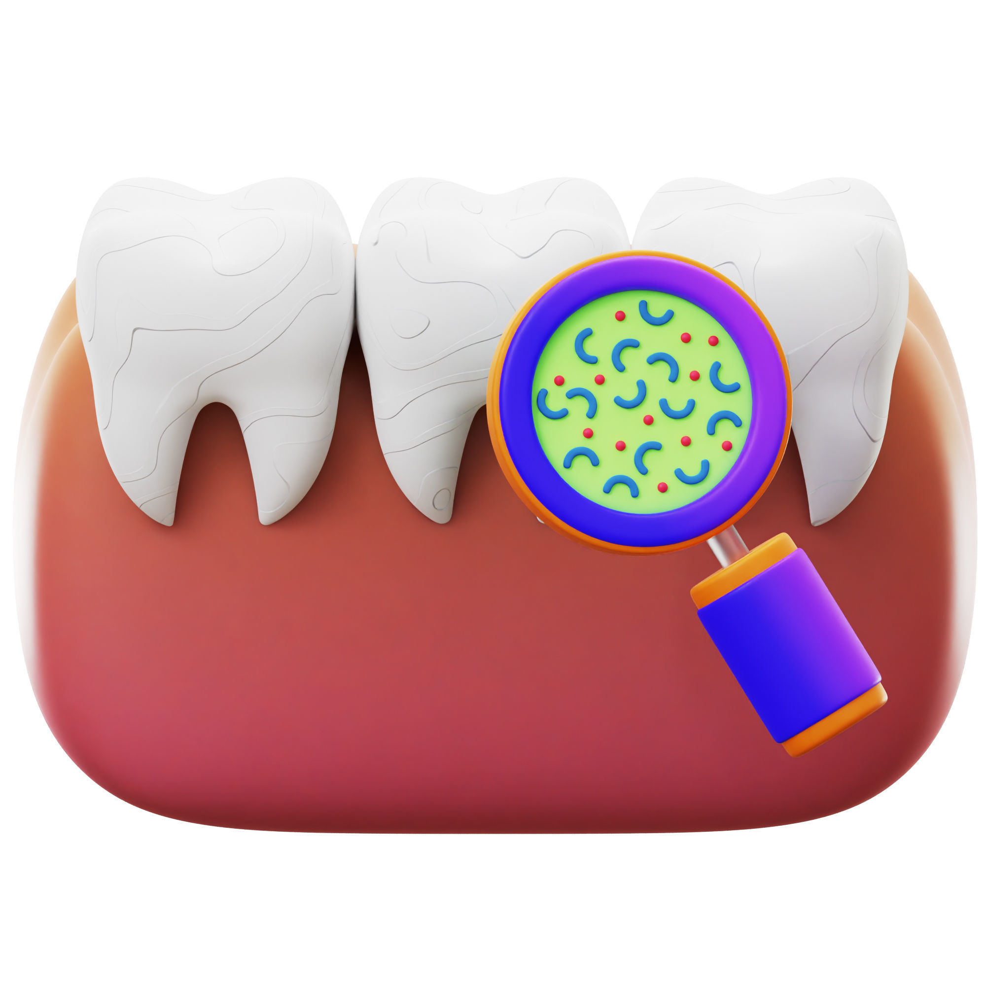 3D model Tooth Bacteria 3D Icon VR / AR / low-poly | CGTrader
