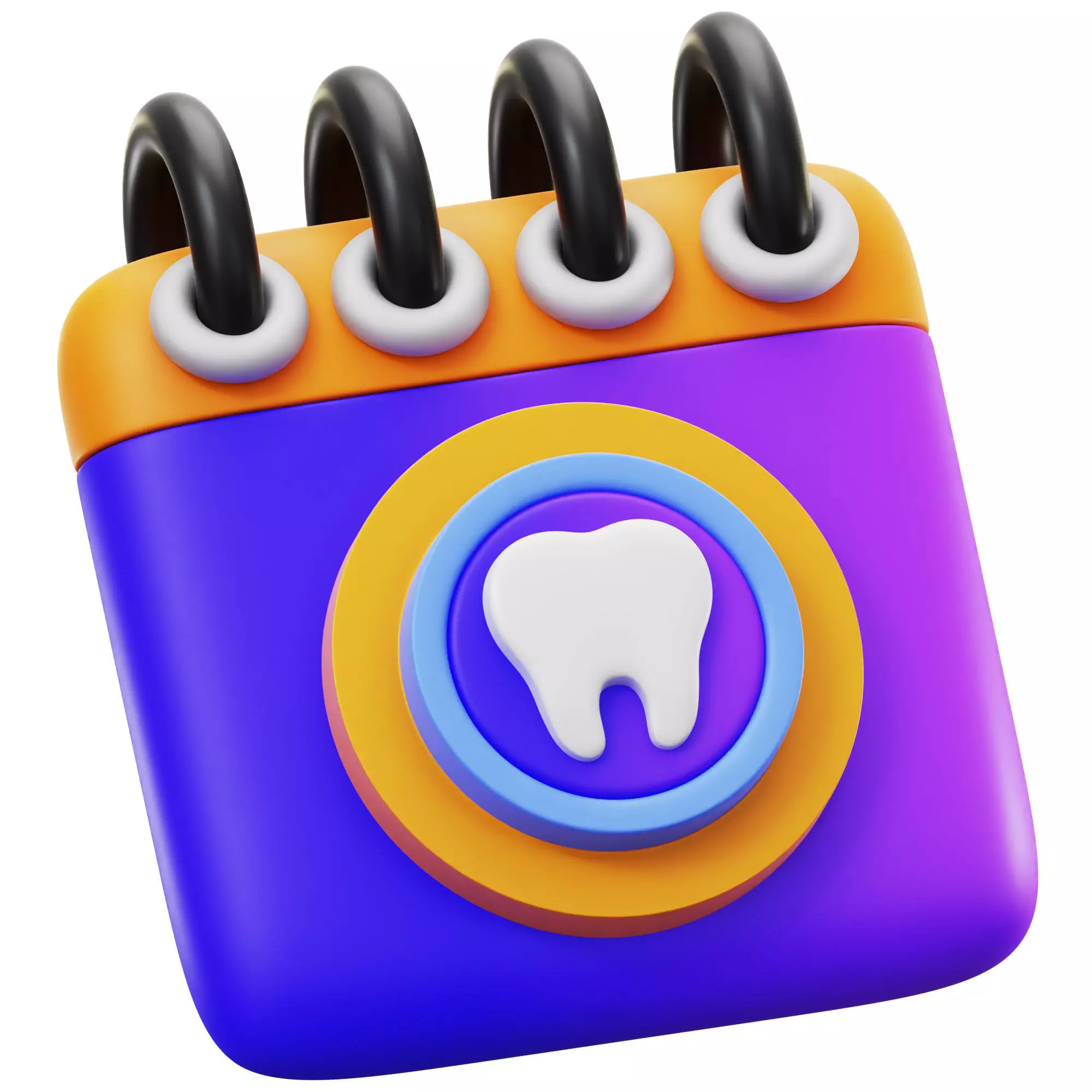Dental Schedule 3D Icon Low-poly 3D model
