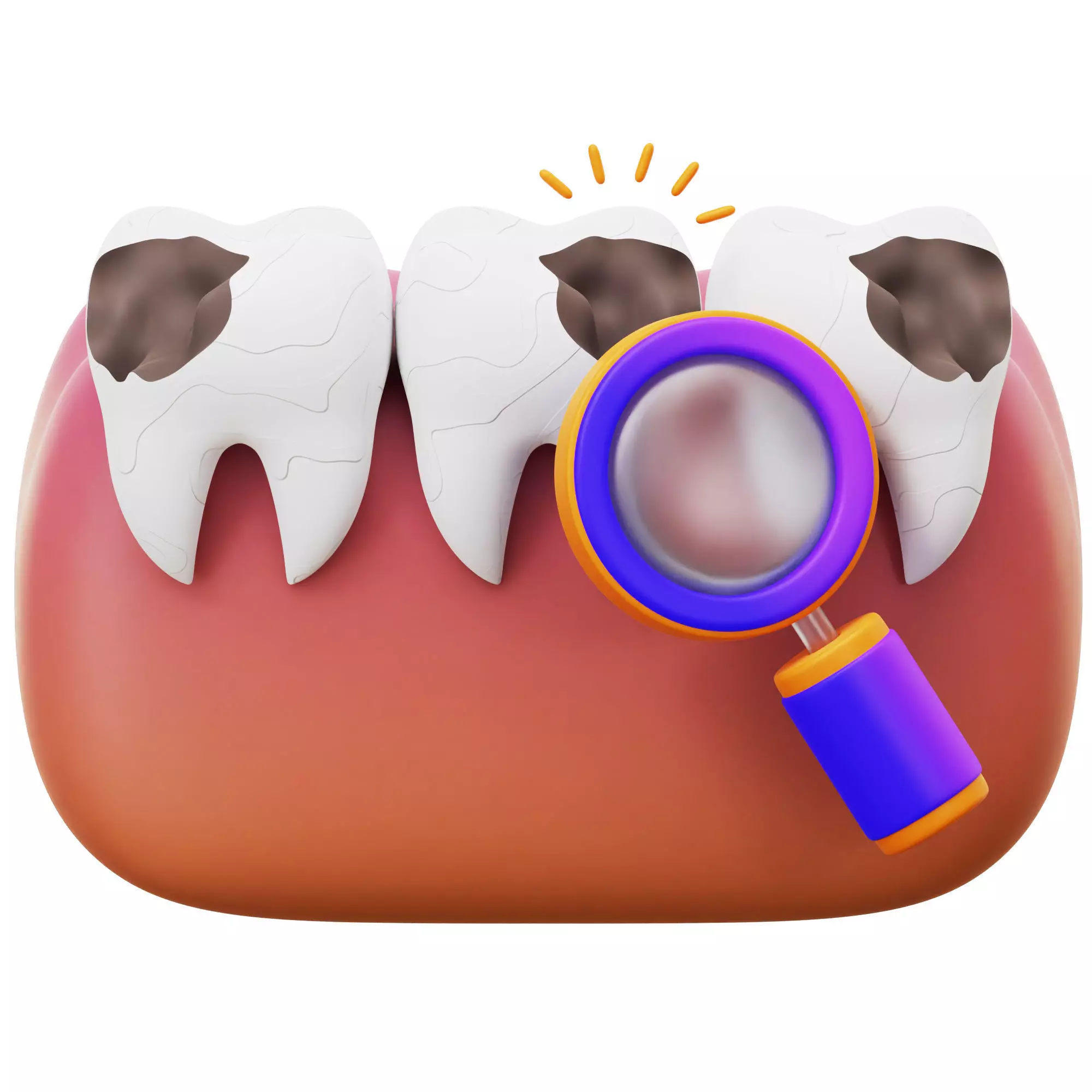 Find Cavity 3D Icon Low-poly 3D model_0