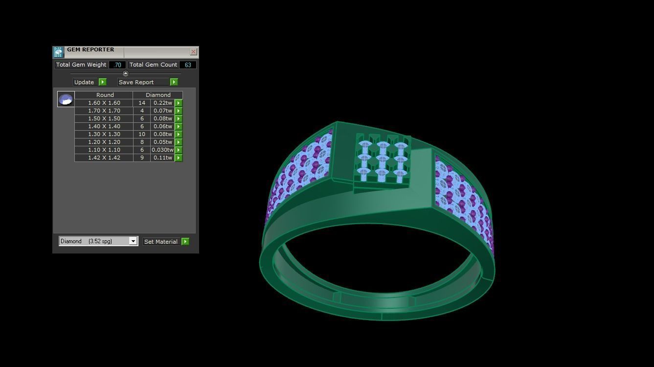 Engagement Wedding Ring 3dm STL OBJ FBX Renders Details 3D print model_5