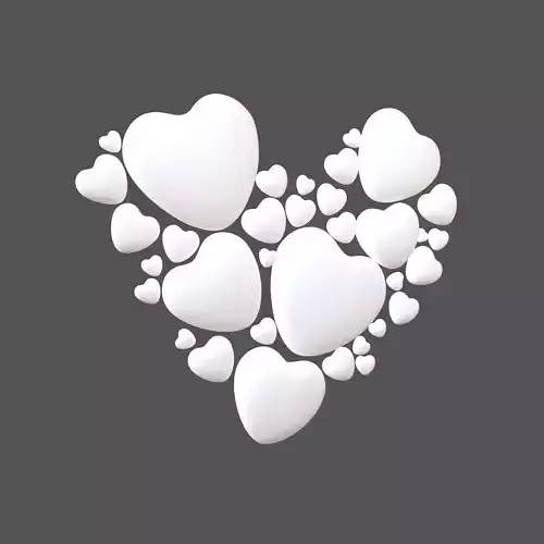 Combination Design Heart Icon v1 004