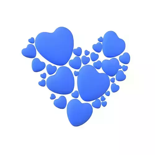 Combination Design Heart Icon v1 005