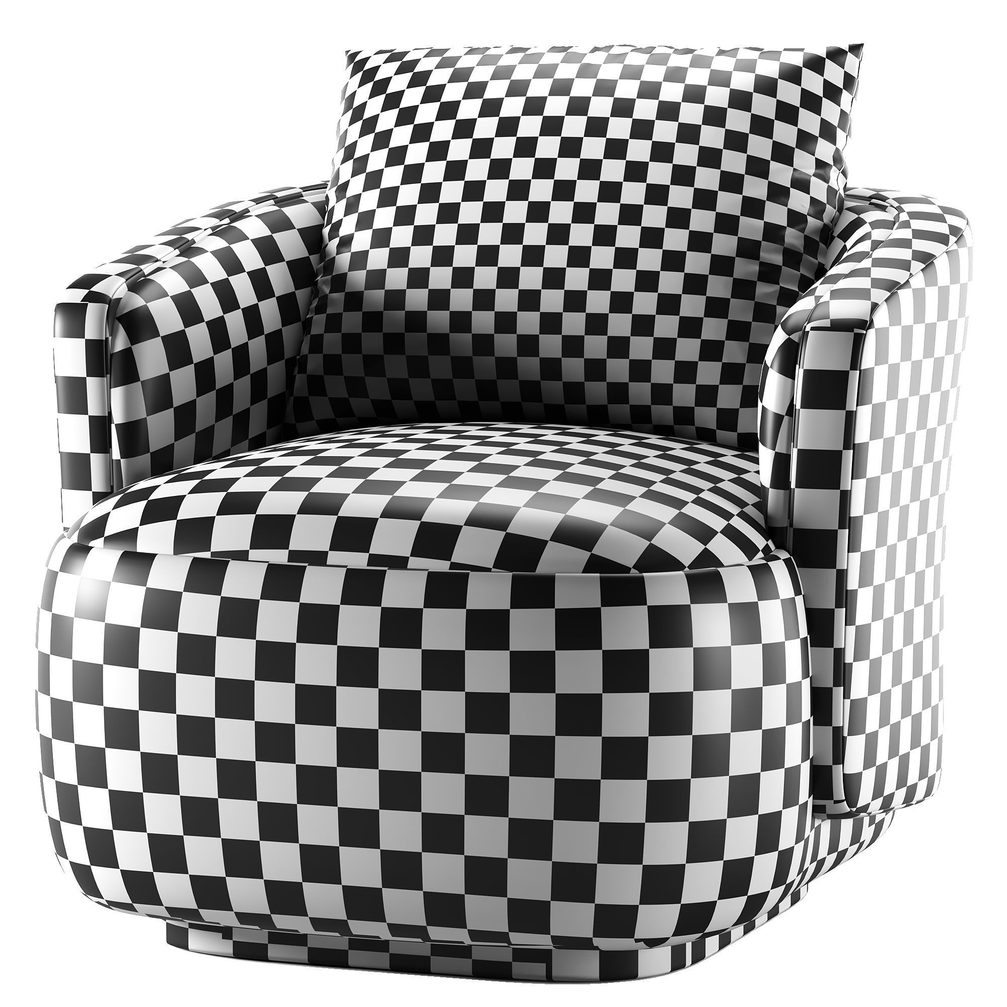 CASPIA ARM CHAIR Low-poly 3D model_2