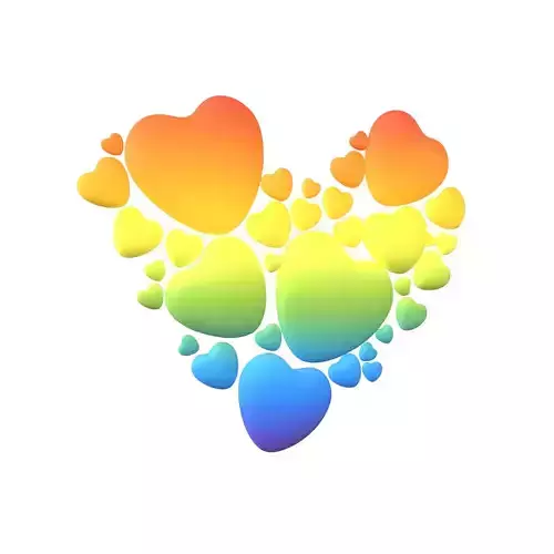 Combination Design Heart Icon v1 011