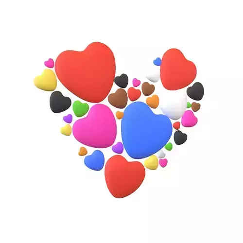 Combination Design Heart Icon v1 013