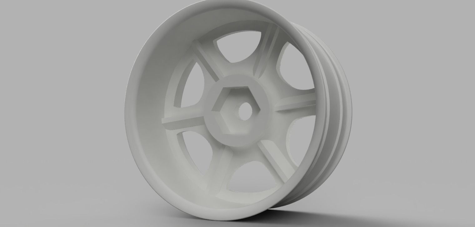 12MM HEX D52mm RC Wheels Kranze Bazreia with and without tires 3D print model_3