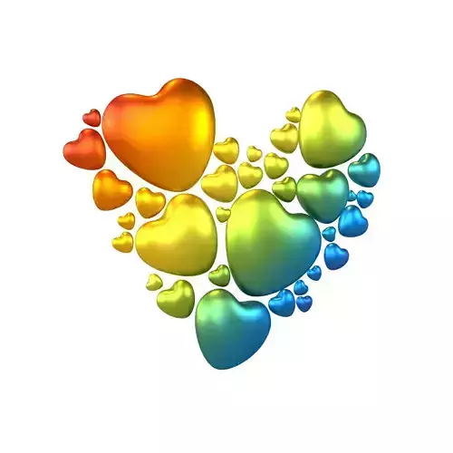 Combination Design Heart Icon v1 015
