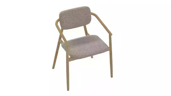 KLARA Upholstered chair with armrests