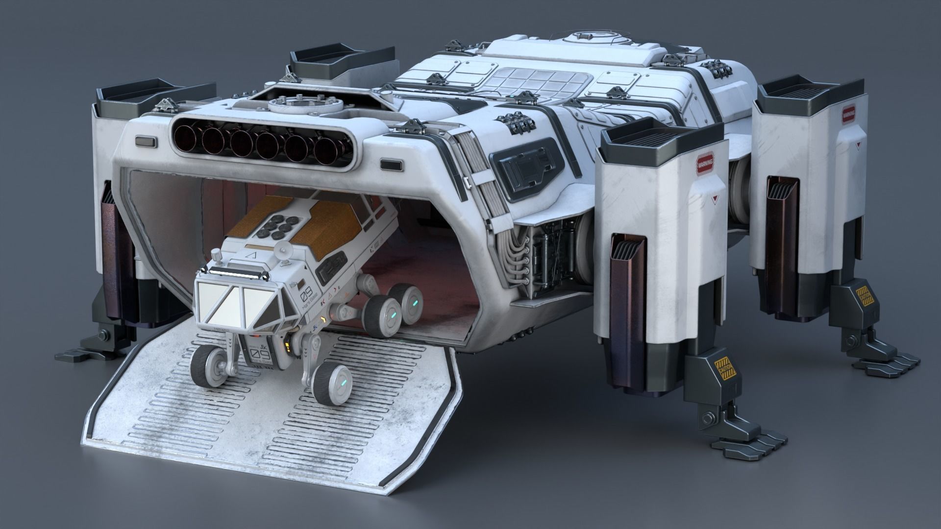 Pbr-The Mars Lander Hercules 3D model_3