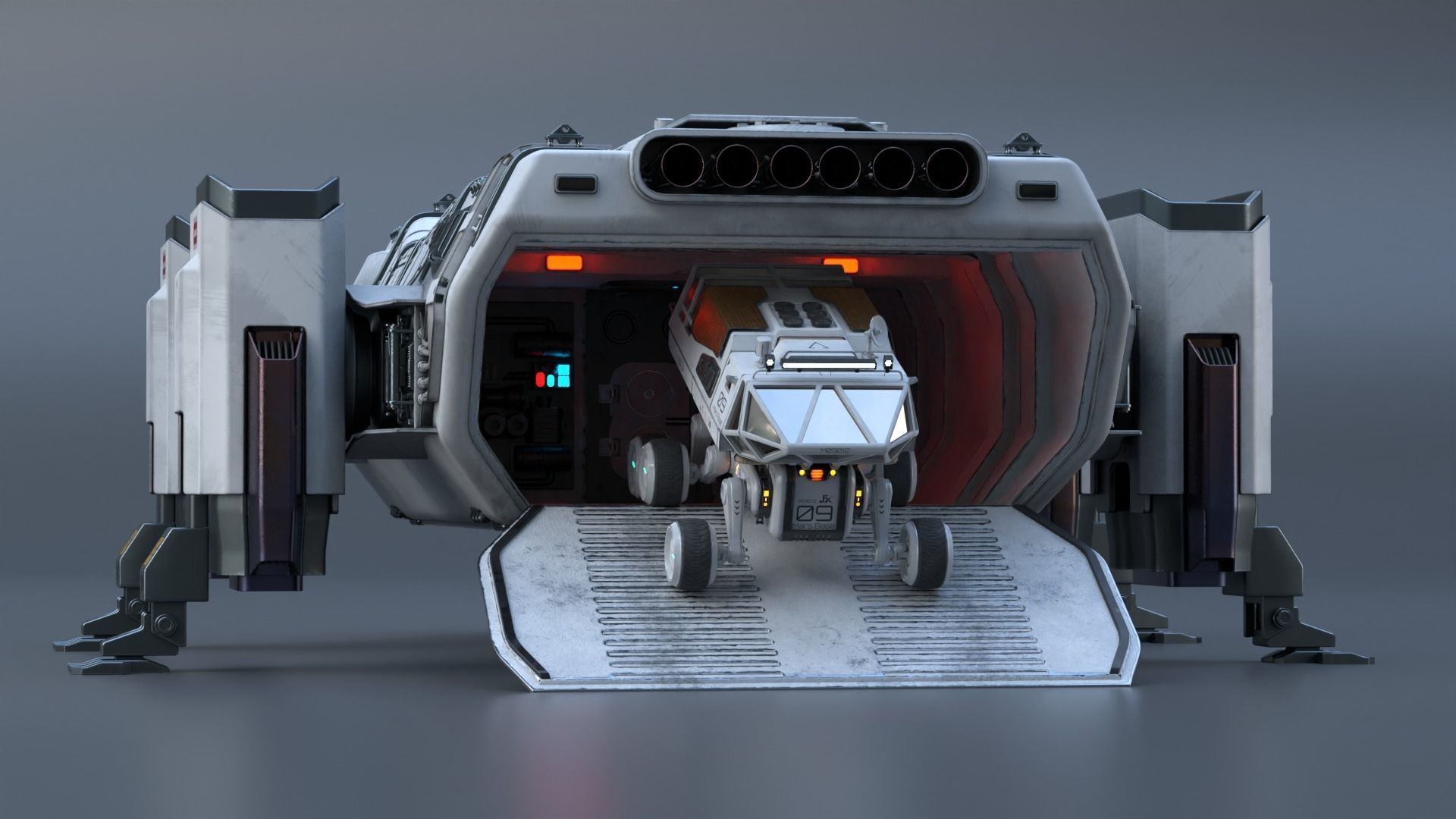 Pbr-The Mars Lander Hercules 3D model_5