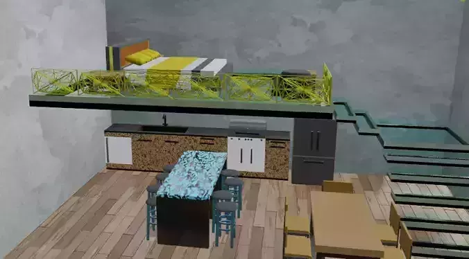 bedroom lofted space