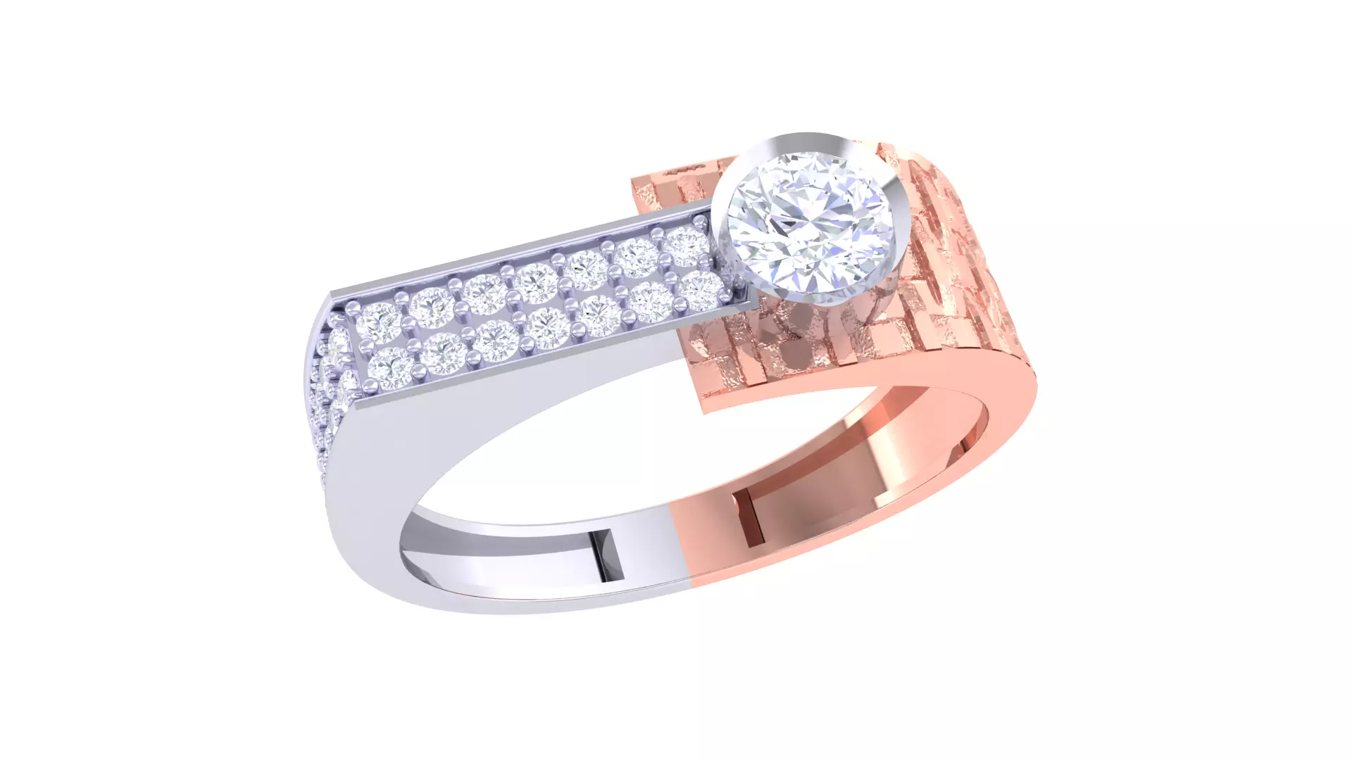 Engagement Wedding Ring 3dm STL OBJ FBX Renders Details 3D model 3D ...