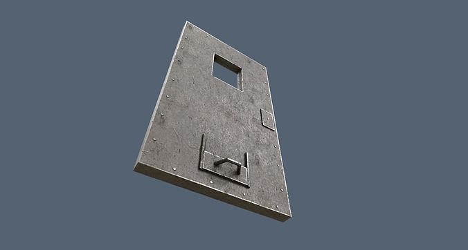 Metal door Low-poly 3D model