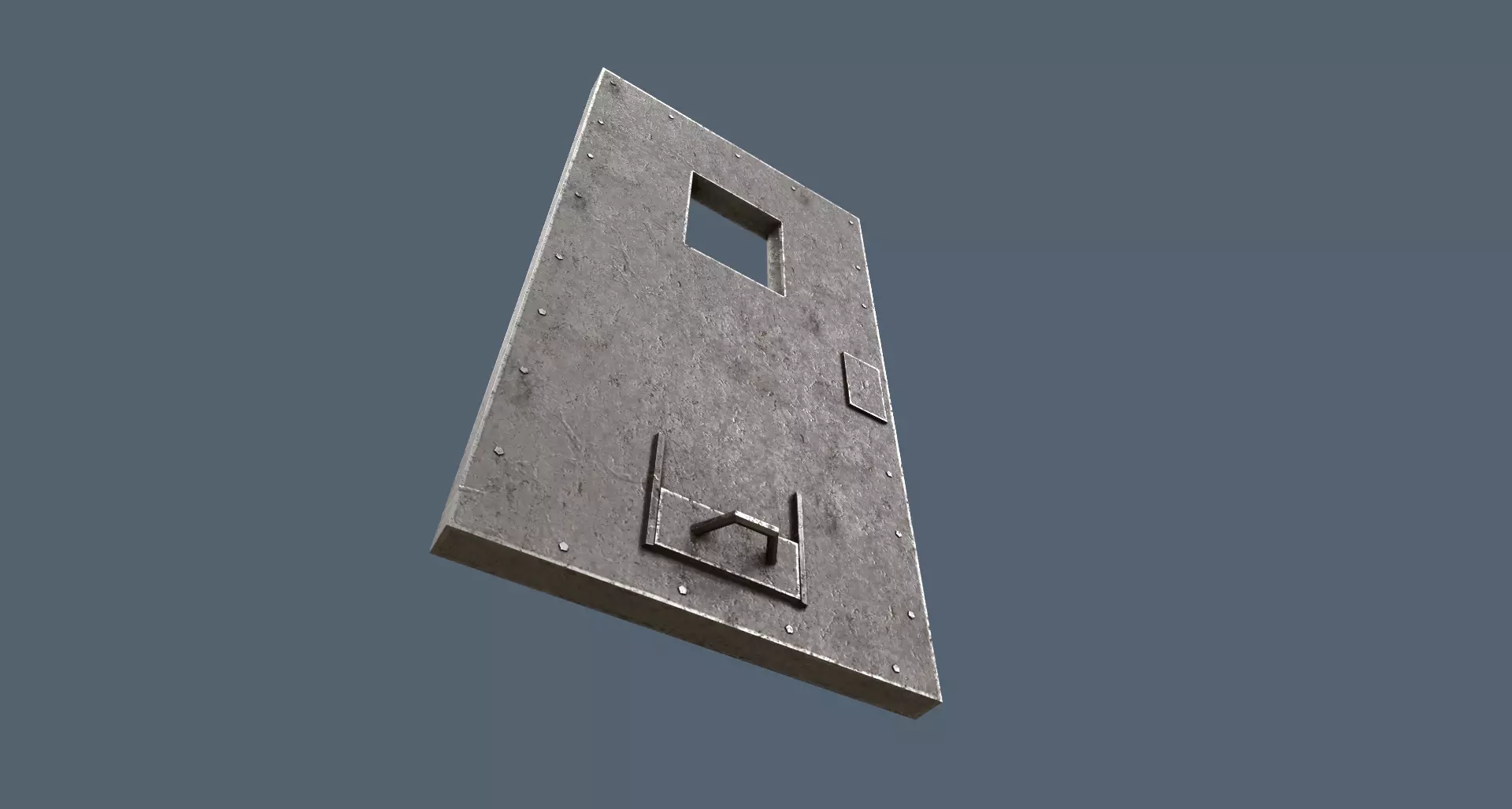 Metal door Low-poly 3D model