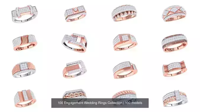100 Engagement Wedding Rings Collection