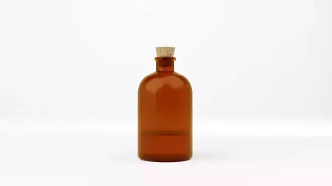 Medical Lab Chemical Bottle Realistic low poly 3D model