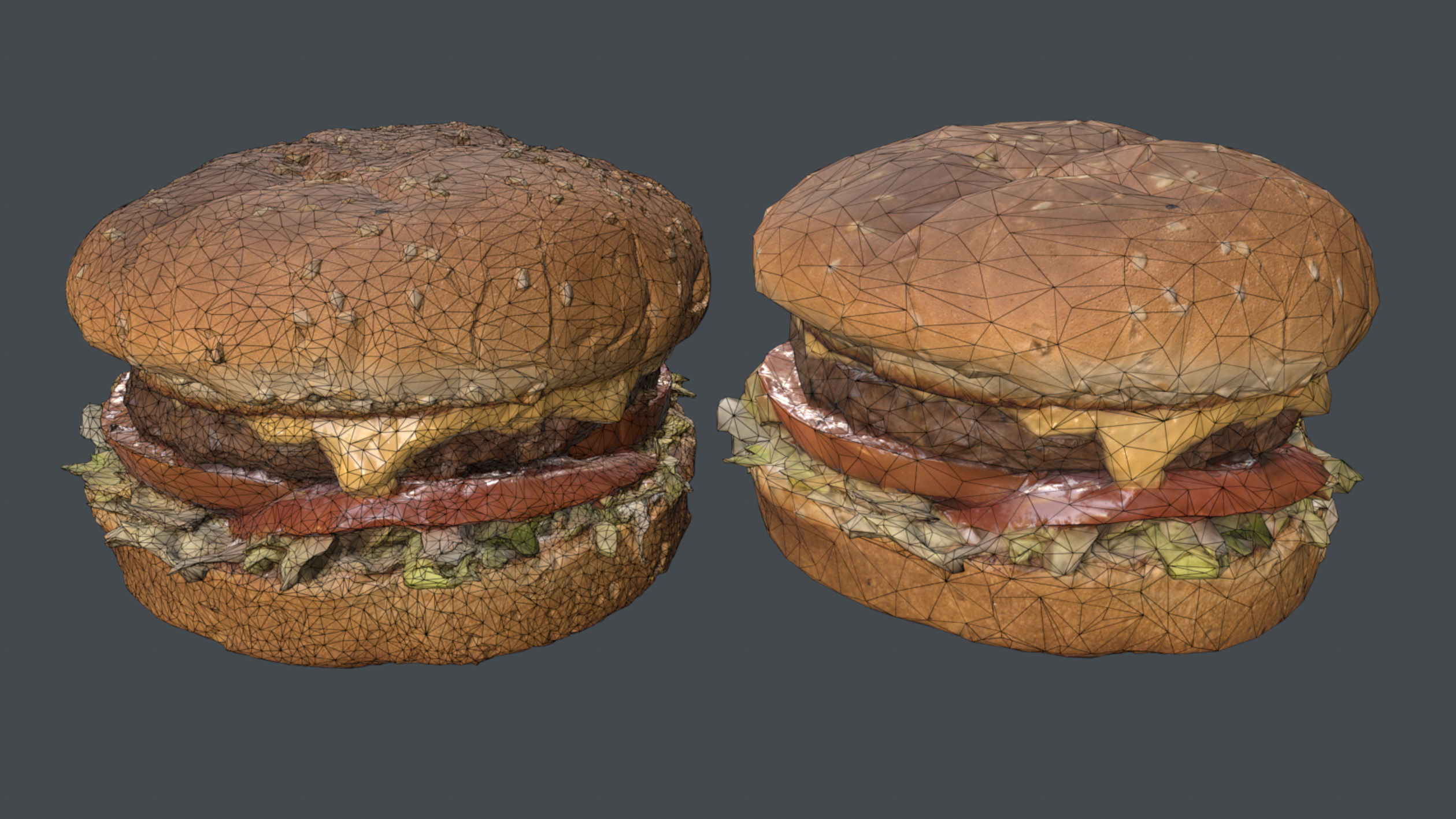 Tasty Hamburger - PBR Nanite and Lowpoly Props Low-poly 3D model_5