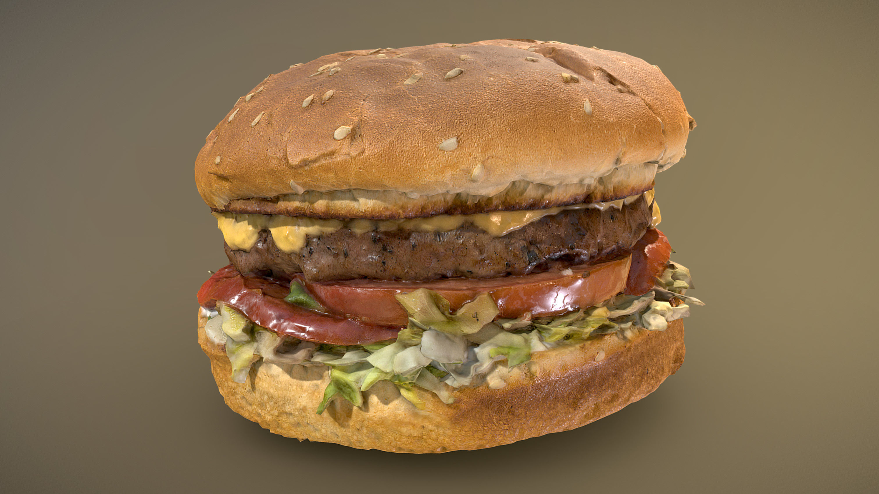 Tasty Hamburger - PBR Nanite and Lowpoly Props Low-poly 3D model_4