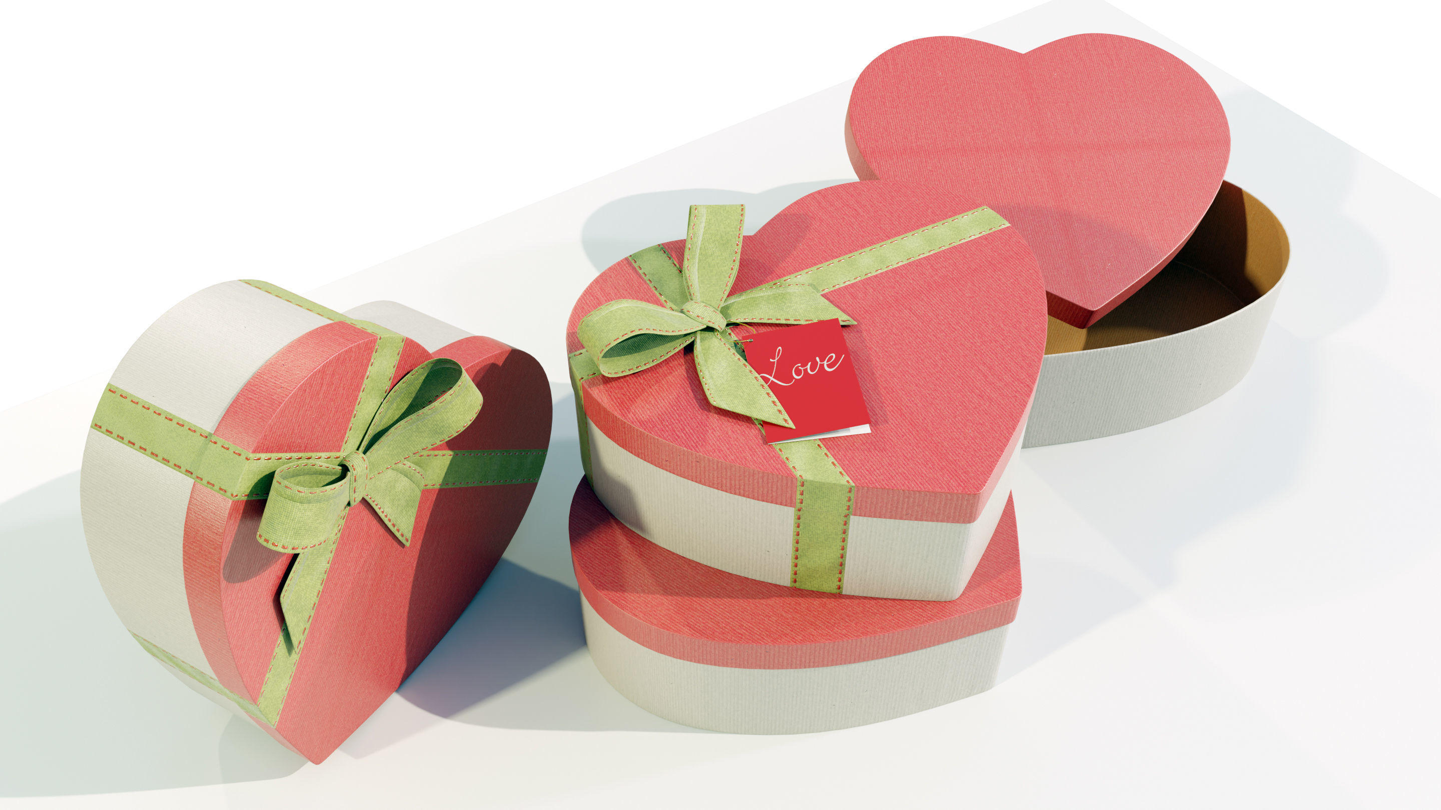 Heart Shaped Gift Box 3D model_6
