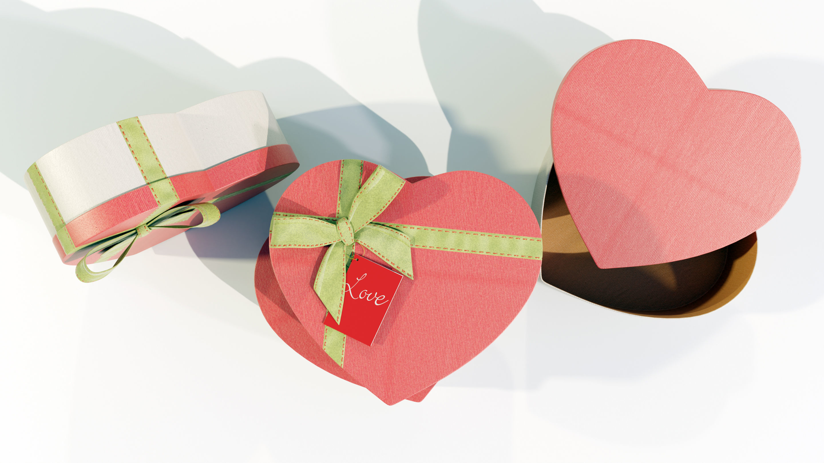 Heart Shaped Gift Box 3D model_10