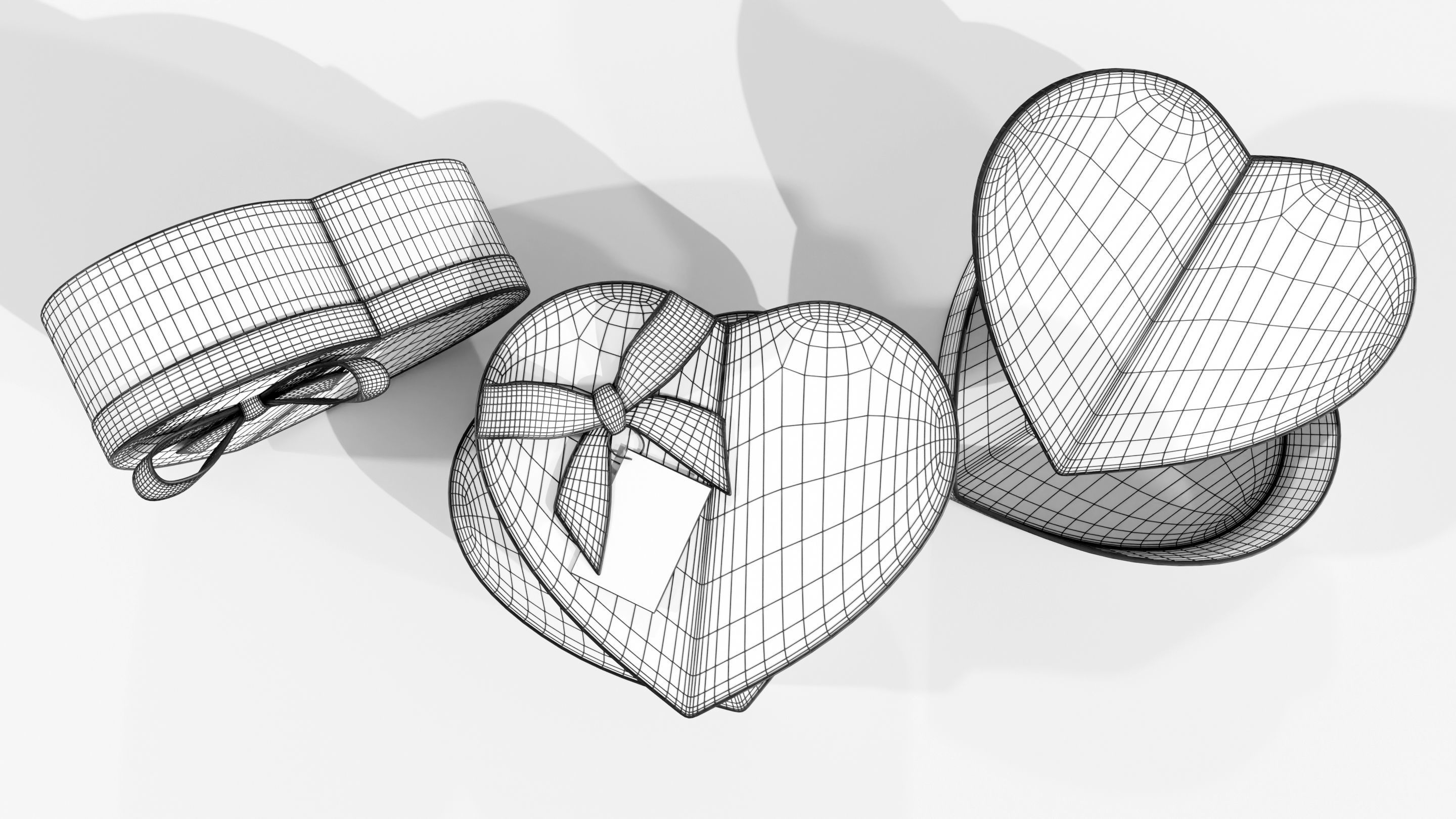 Heart Shaped Gift Box 3D model_20