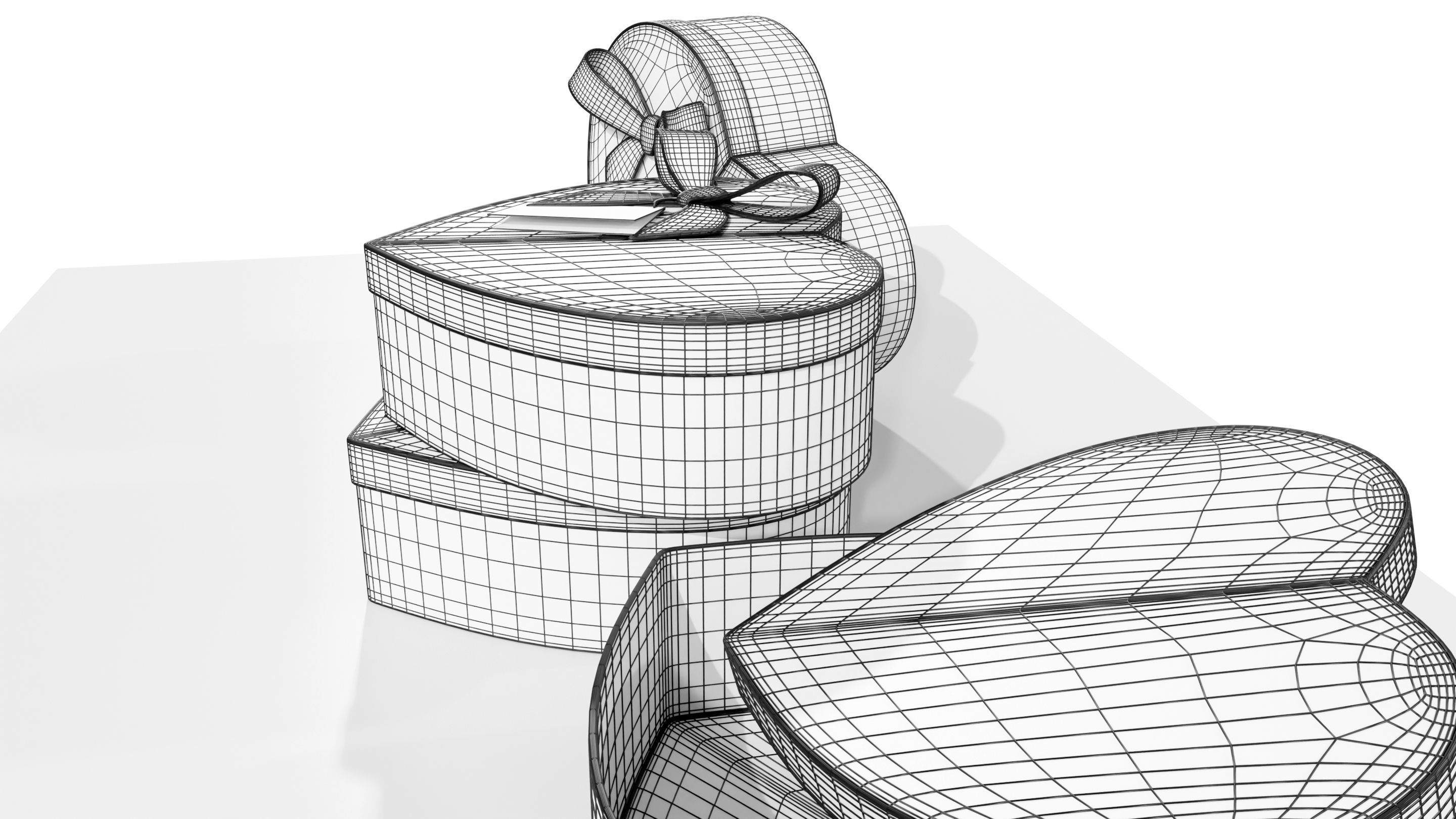 Heart Shaped Gift Box 3D model_18