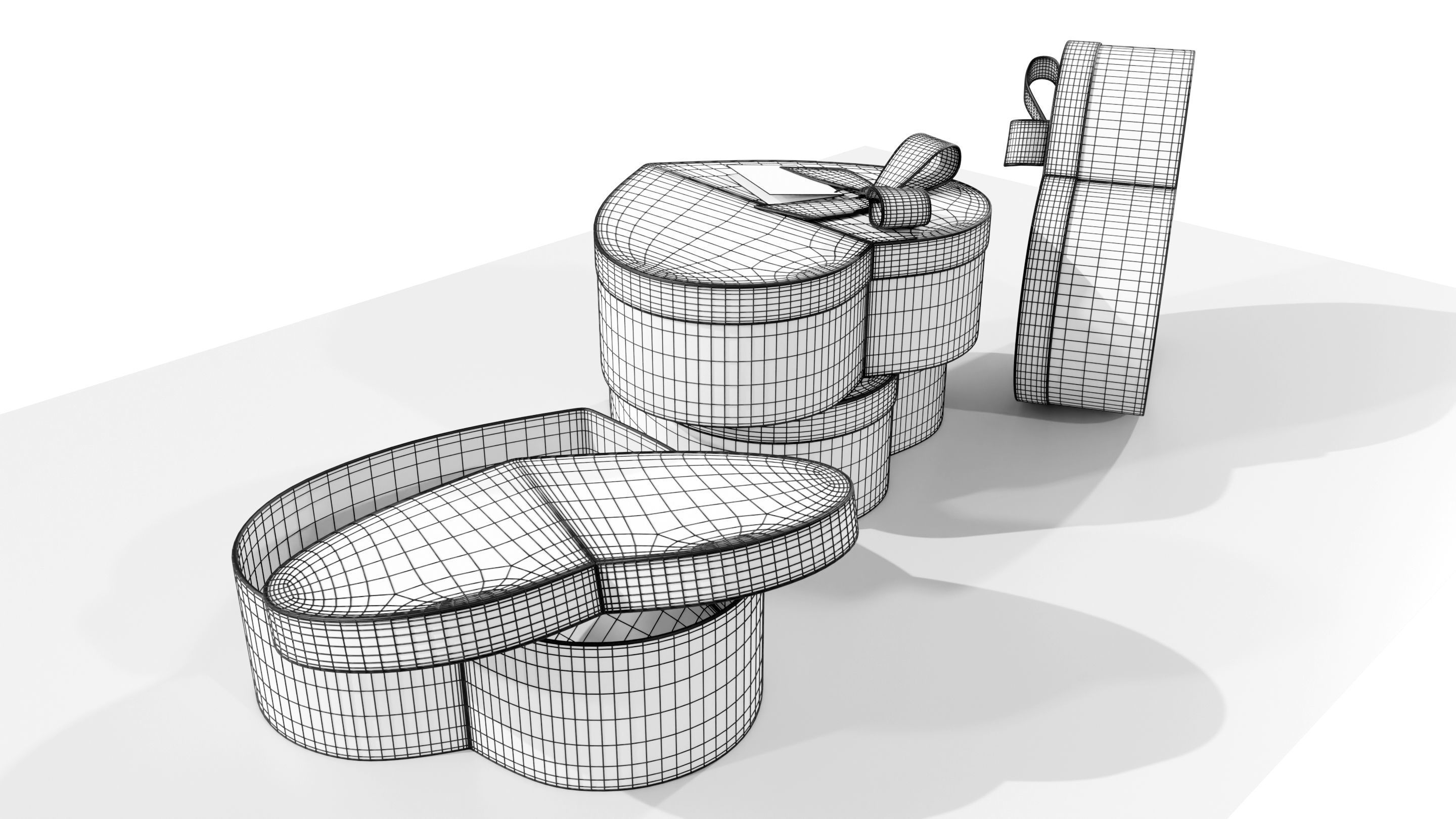 Heart Shaped Gift Box 3D model_14