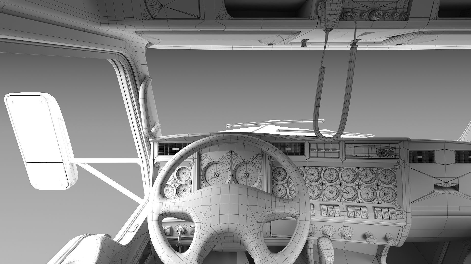 Kenworth T800 Semi Truck Low-poly 3D model_42