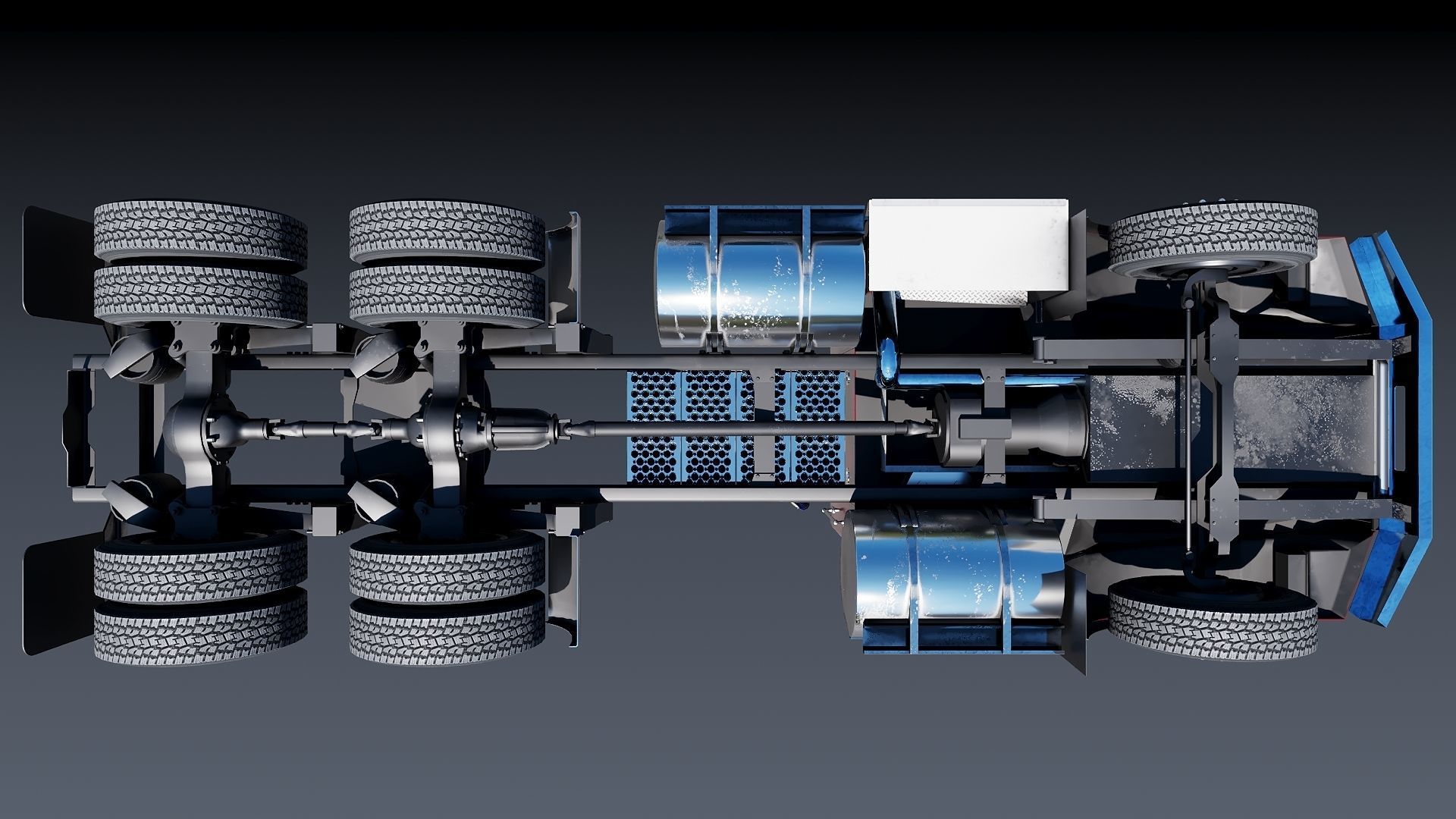 Kenworth T800 Semi Truck Low-poly 3D model_18