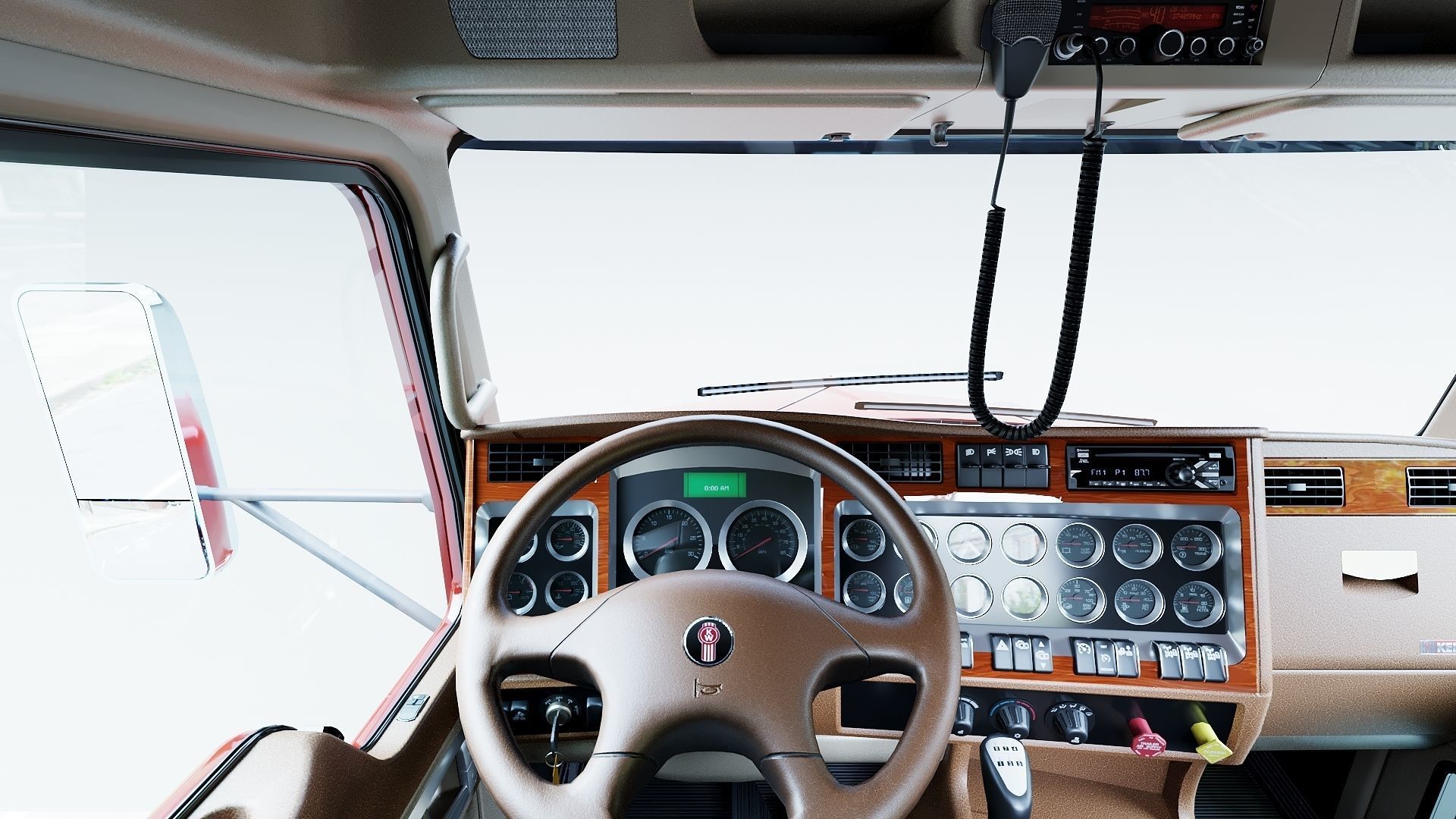 Kenworth T800 Semi Truck Low-poly 3D model_8